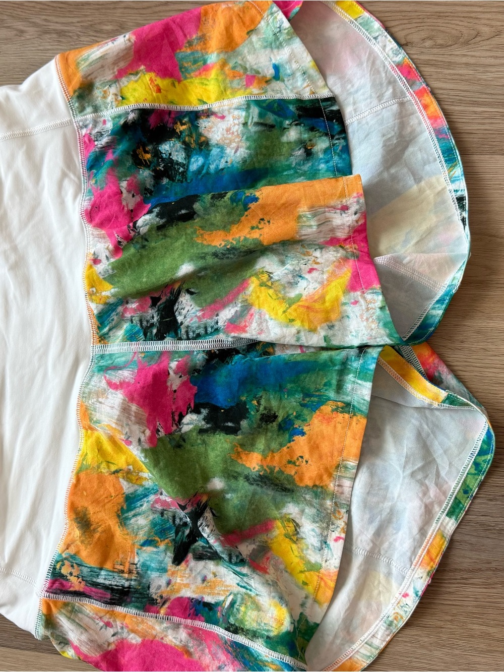lululemon athletica Multicolor Abstract Print Athletic Shorts - White & Bright
